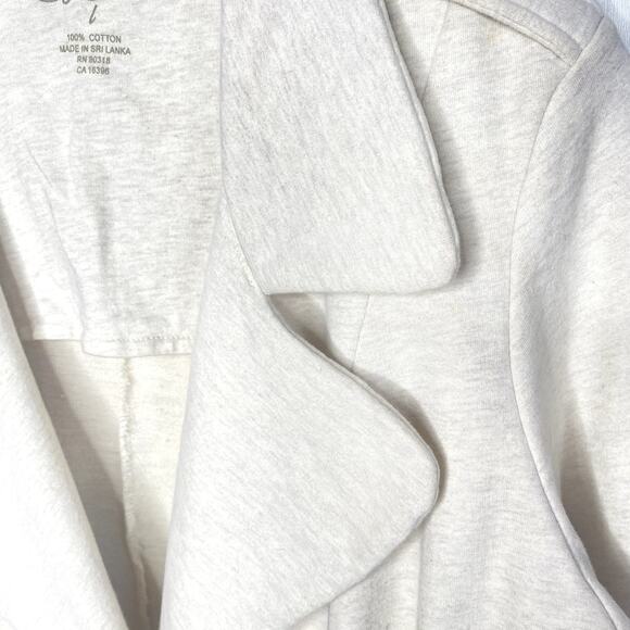 Lucky Brand Womens Cream 100% Cotton Double Breasted 2 pocket Pea Coat Sz Large - Picture 4 of 10